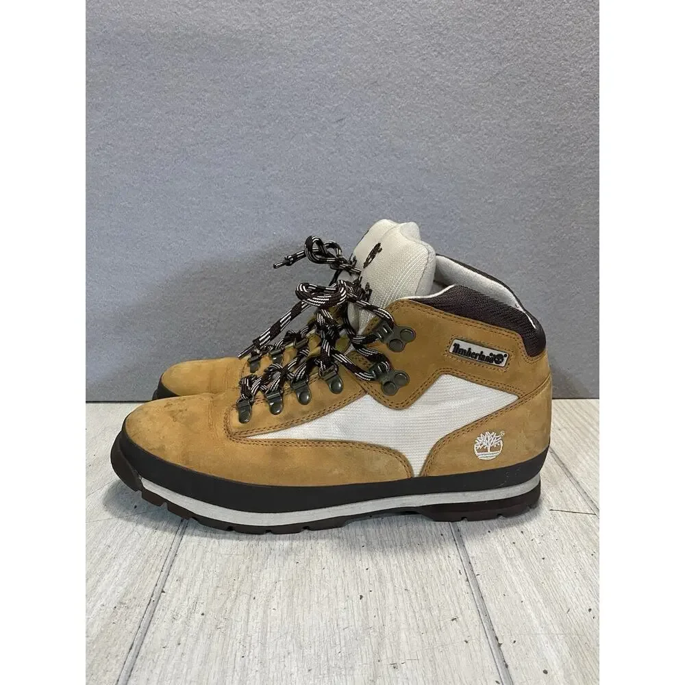 Timberland Euro Hiker Boots Nubuck Leather Wheat Size 10.5 Men’s